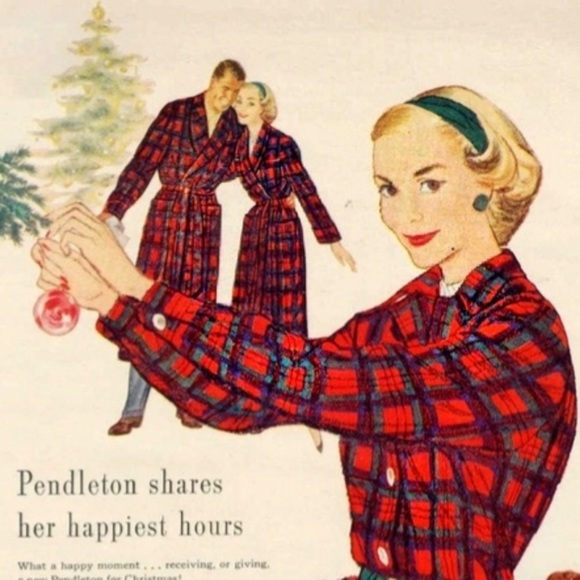 Pendleton Other - Pendleton 100% Virgin Wool Red Plaid Robe
